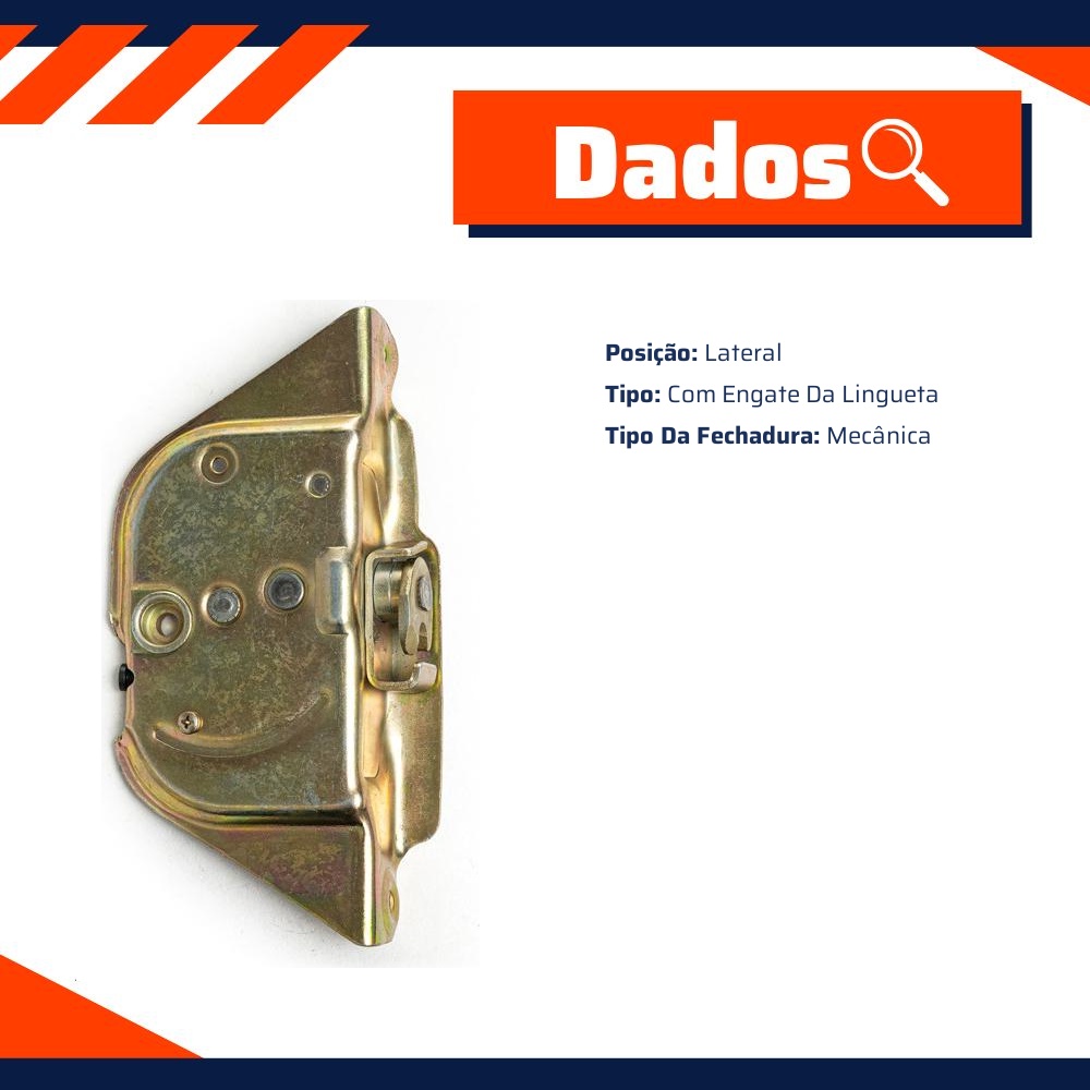 Fechadura da Porta Lateral Corrediça para Volkswagen Kombi - Universal Automotive - 20827