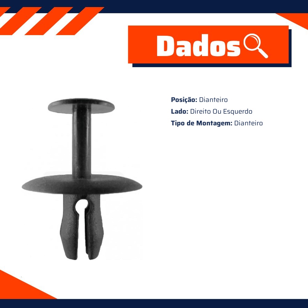 Kit 10 Grampo da Grade do Radiador e Para-barro - Universal - 94676