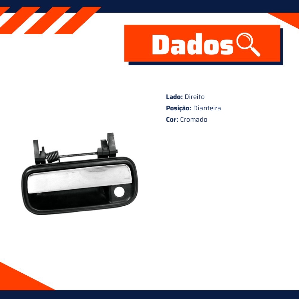 Maçaneta Externa da Porta para Toyota Hilux - Universal Automotive - 60596