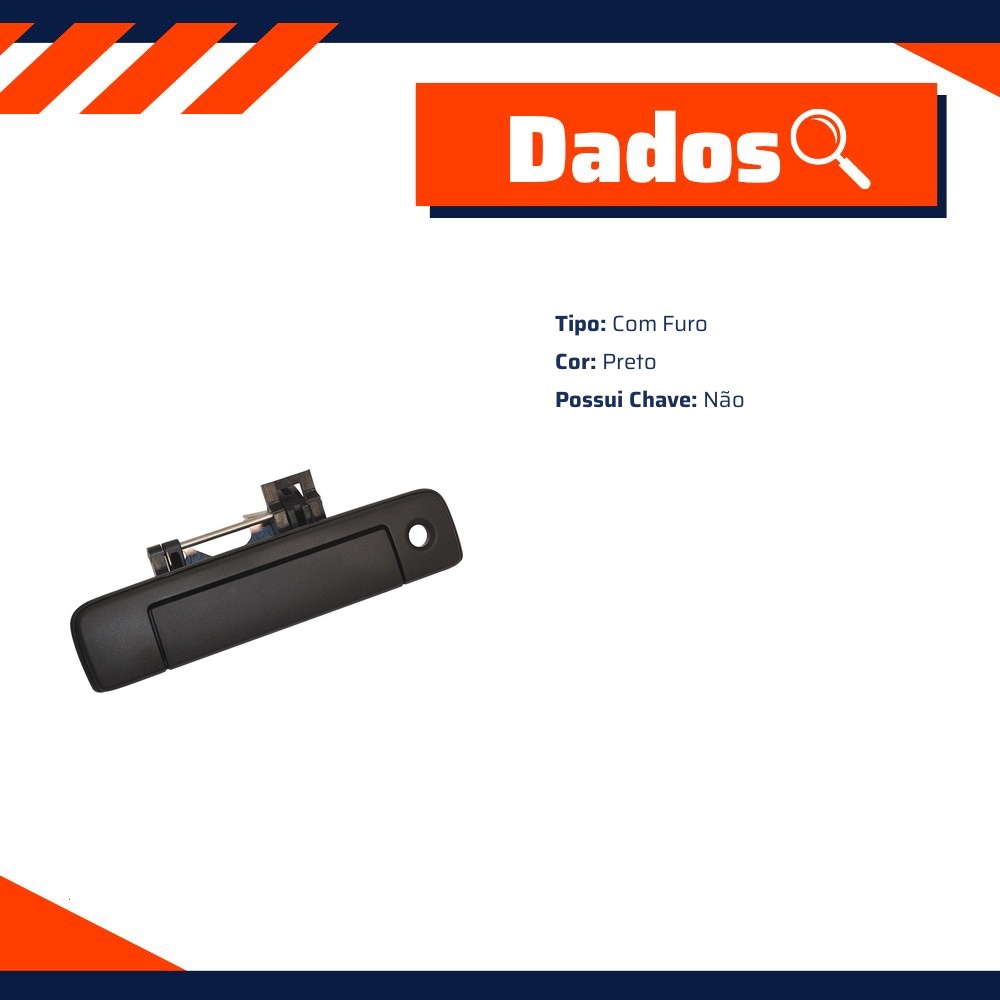 Maçaneta Externa da Tampa da Caçamba para Chevrolet S10 - Universal Automotive - 41649