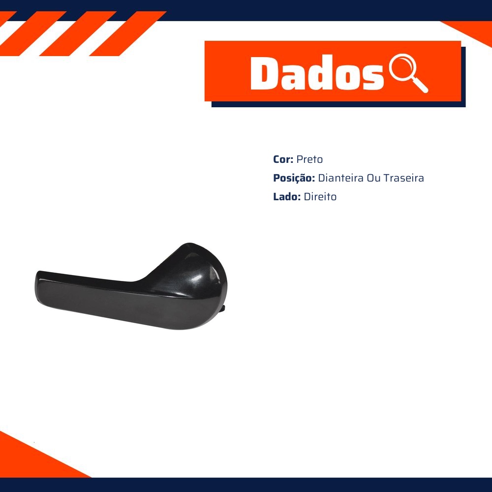 Maçaneta Interna da Porta para Volkswagen Gol e Saveiro - Universal Automotive - 22766