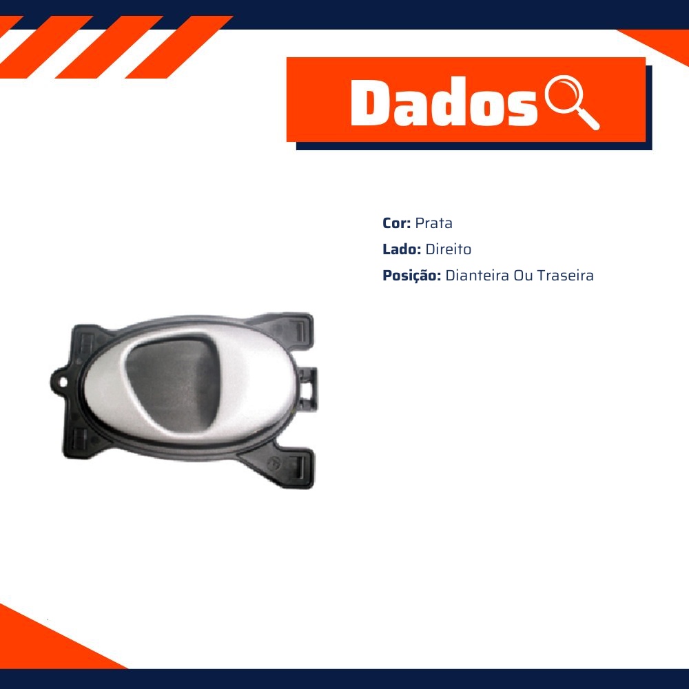 Maçaneta Interna da Porta para Chevrolet Celta - Universal Automotive - 40956