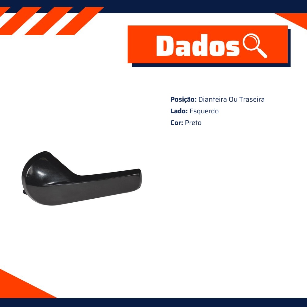 Maçaneta Interna da Porta para Volkswagen Gol e Saveiro - Universal Automotive - 22765