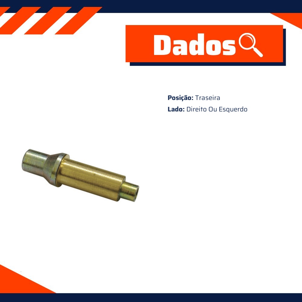 Pino da Dobradiça com Bucha de Metal da Porta para Fiat Siena e Strada - Universal Automotive - 70389