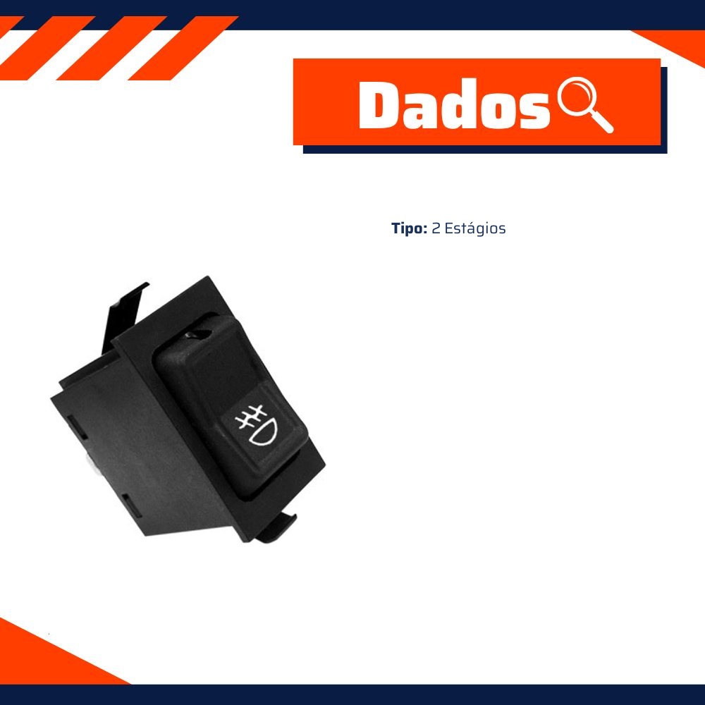 Interruptor do Farol de Milha para Volkswagen Quantum e Santana - Micro - 90418