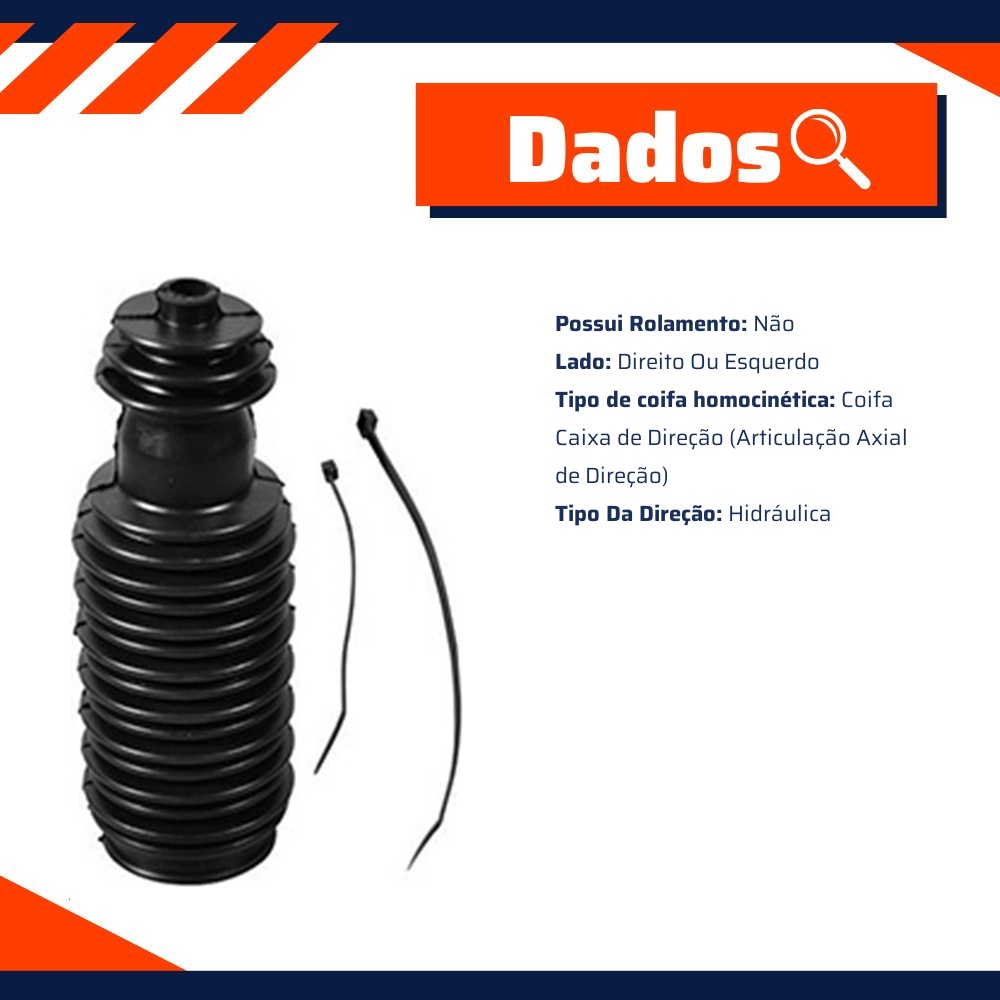 Kit de Coifa da Caixa de Direção - Amortex - 35047