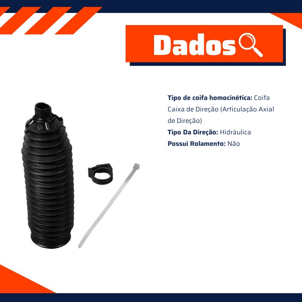 Kit de Coifa da Caixa de Direção para Volkswagen Bora - Amortex - 35114