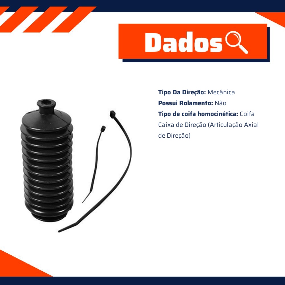 Kit de Coifa da Caixa de Direção para Renault CLIO - Amortex - 35105