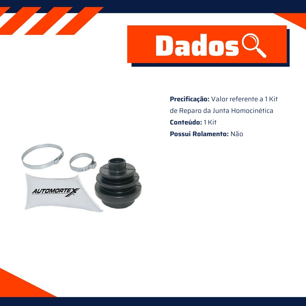 Kit de Coifa da Homocinética para Fiat Tempra e Tipo - Amortex - 35452