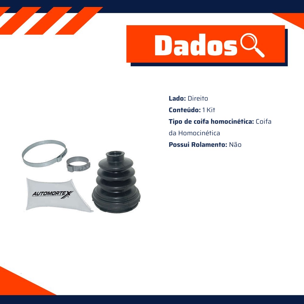 Kit de Coifa da Homocinética para Renault Logan e Sandero - Amortex - 35968