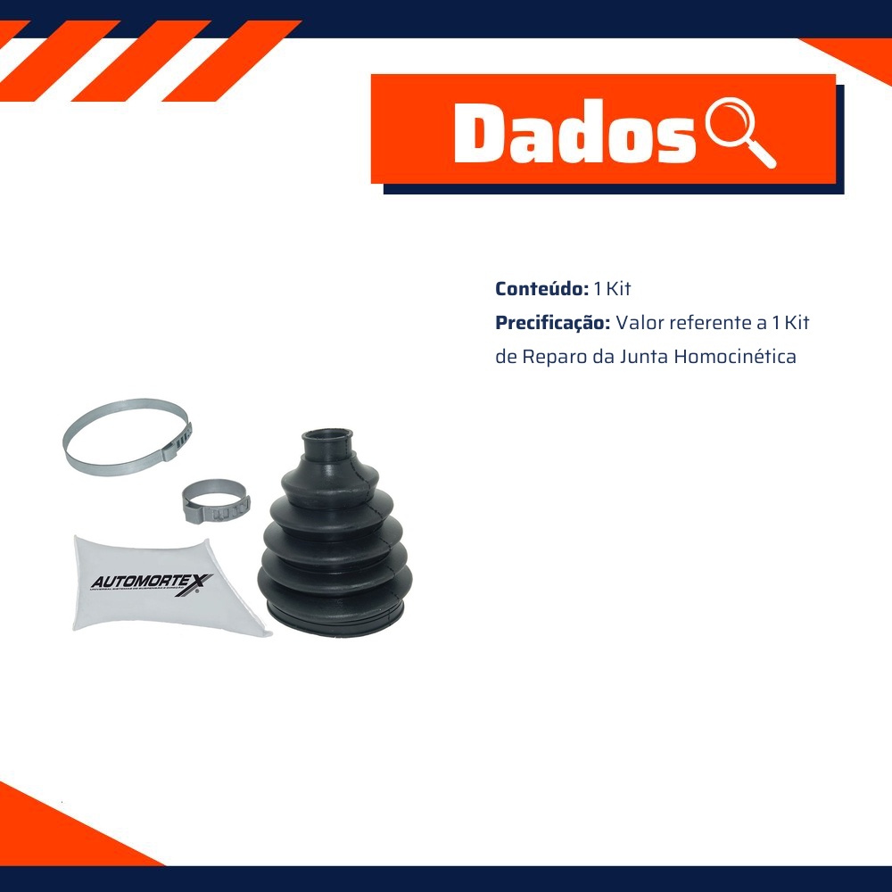 Kit de Coifa da Homocinética para Ford Courier - Amortex - 35398