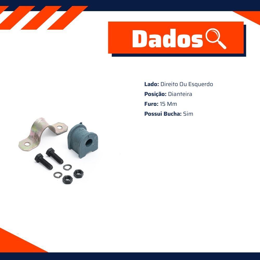 Kit de Reparo da Barra Estabilizadora para Fiat Uno - Amortex - 35564
