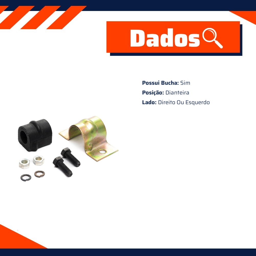 Kit de Reparo da Barra Estabilizadora para Chevrolet Caravan e Opala - Amortex - 34485