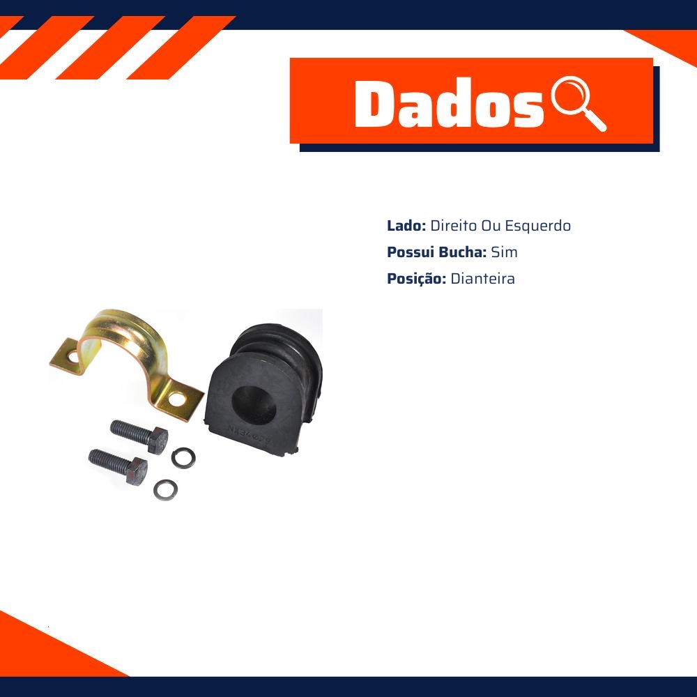 Kit de Reparo da Barra Estabilizadora para Chevrolet S10 - Amortex - 34492