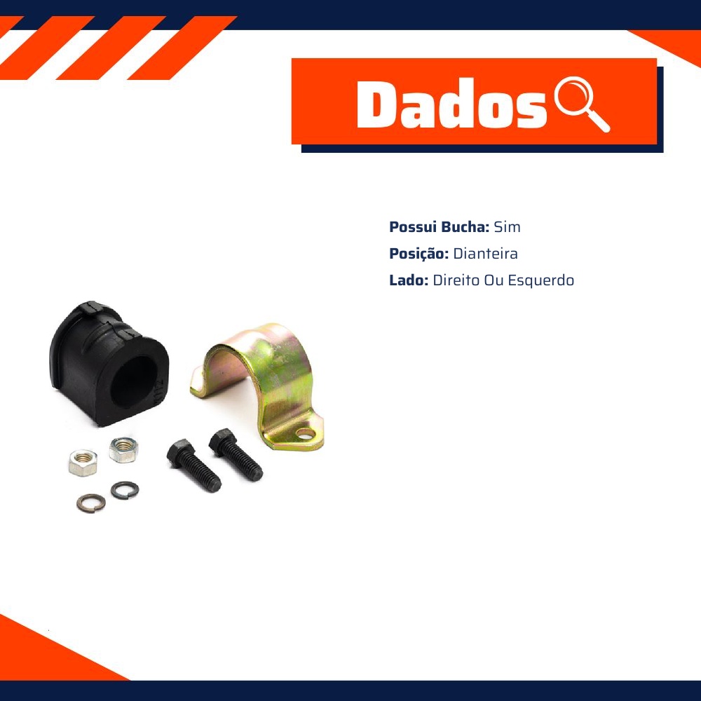 Kit de Reparo da Barra Estabilizadora para Chevrolet S10 - Amortex - 34496