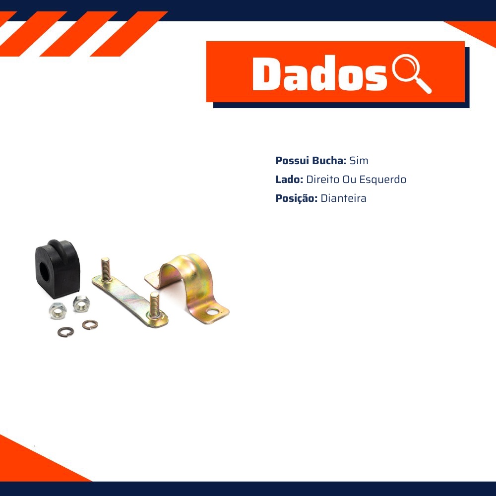 Kit de Reparo da Barra Estabilizadora para Ford Corcel e Pampa - Amortex - 34500
