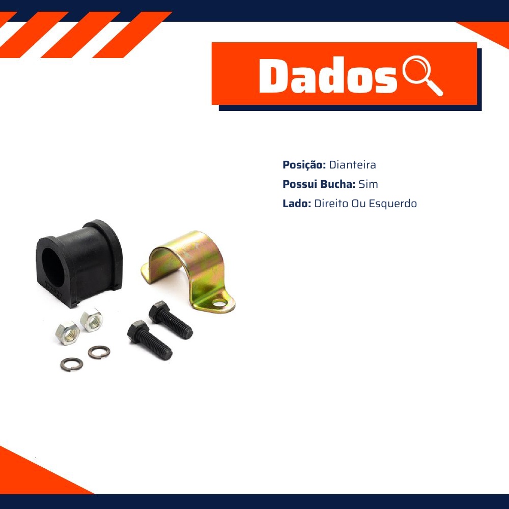 Kit de Reparo da Barra Estabilizadora para Mitsubishi L200 - Amortex - 34541