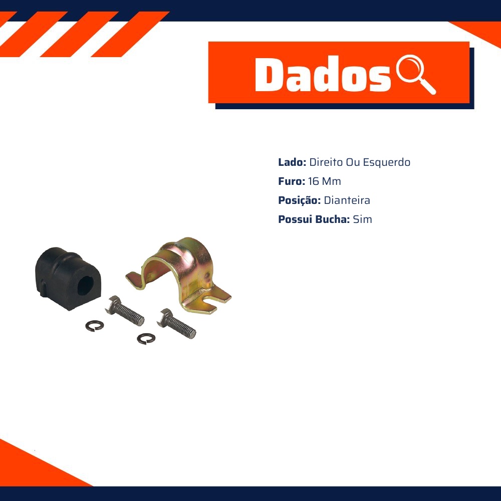 Kit de Reparo da Barra Estabilizadora para Chevrolet Meriva - Amortex - 35611