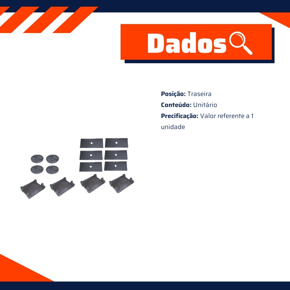 Kit de Reparo do Feixe de Mola para Chevrolet S10 - Amortex - 35989