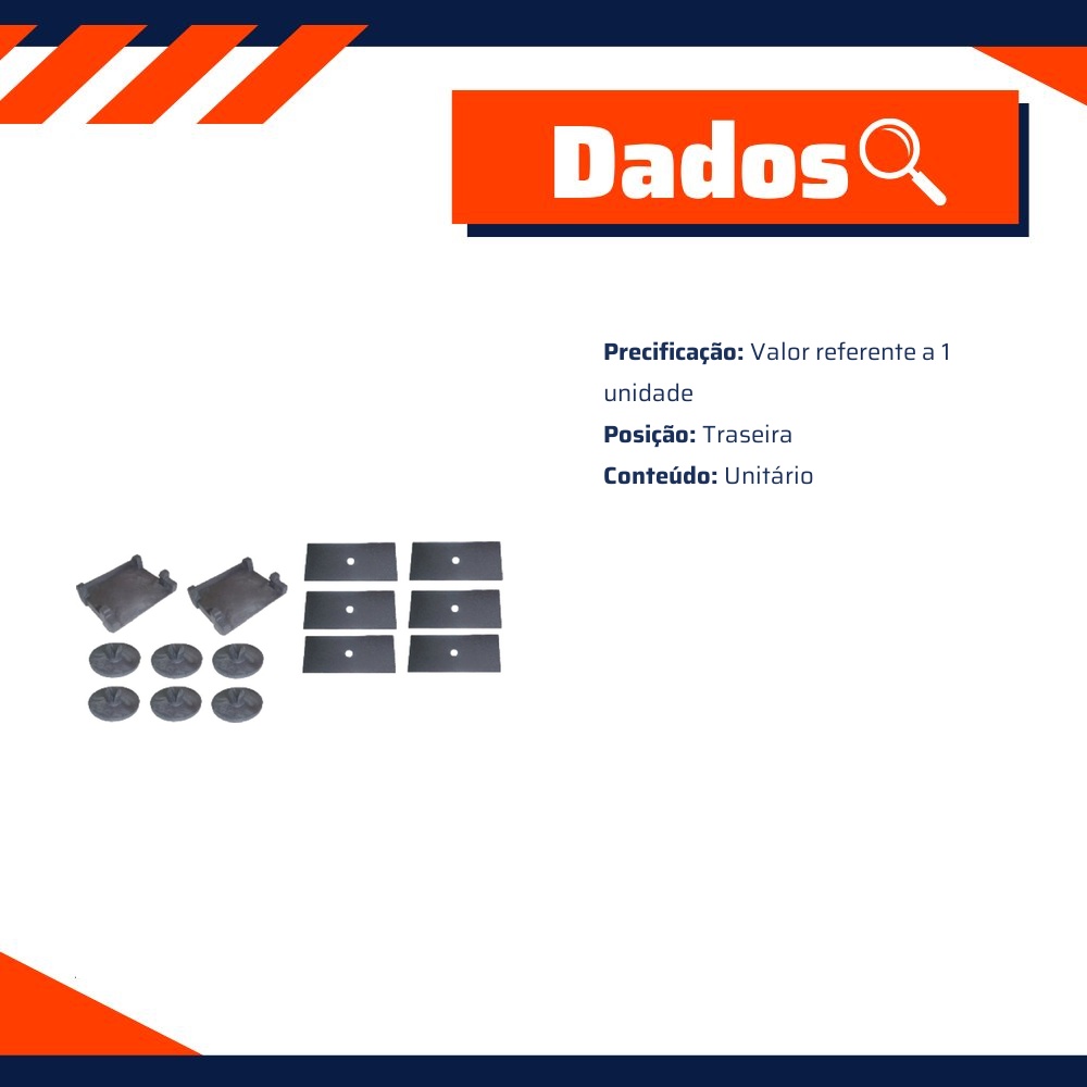 Kit de Reparo do Feixe de Mola para Chevrolet Blazer - Amortex - 35990