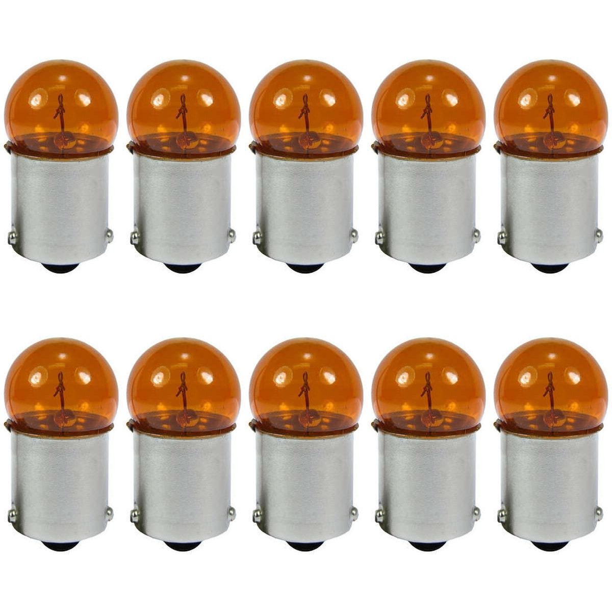 10 Lâmpadas Halógena R10W Âmbar - Electric-Life - 28072