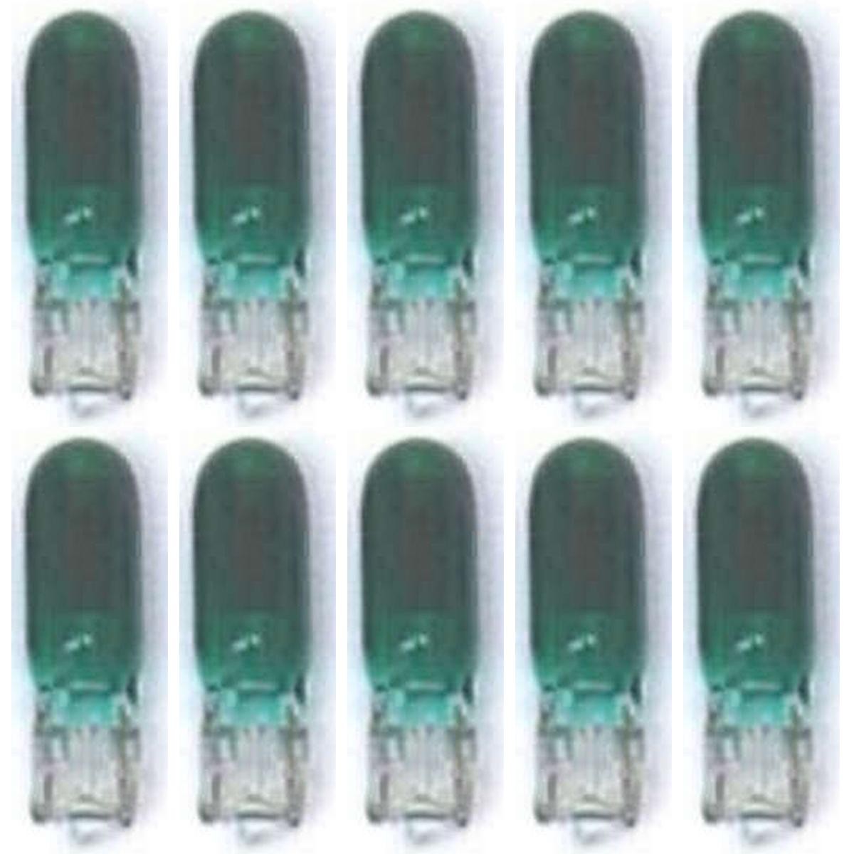 10 Lâmpadas Halógena W1.2W 12V Verde - Electric-Life - 28048