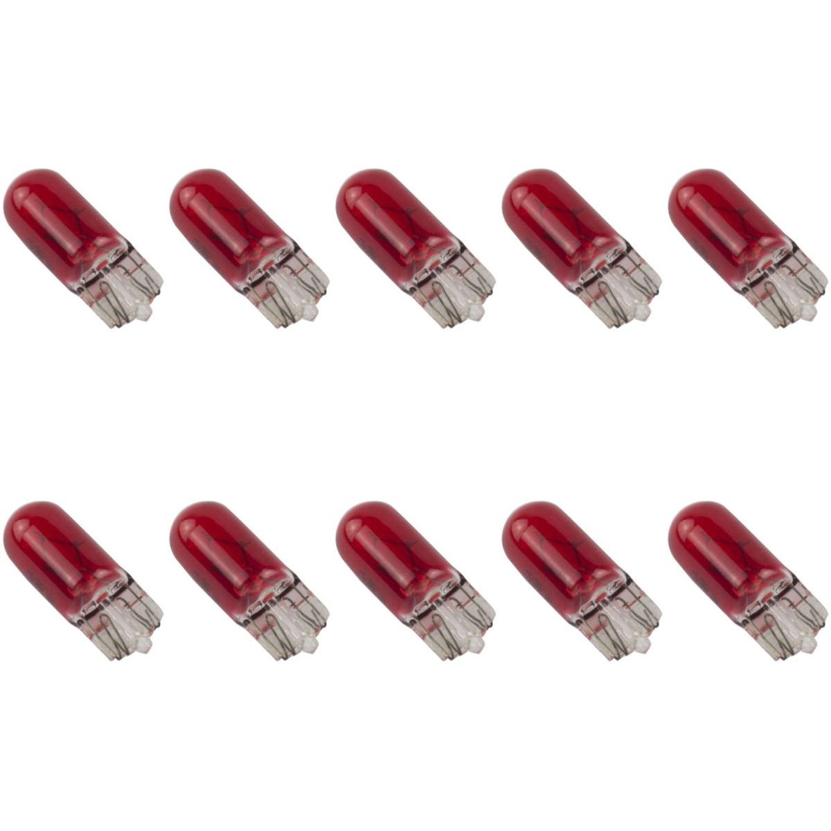 10 Lâmpadas Halógena W3W 24V Vermelho - Electric-Life - 28059