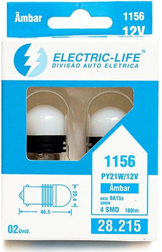 2 Lâmpada Led 1156 - Electric-Life - 28215