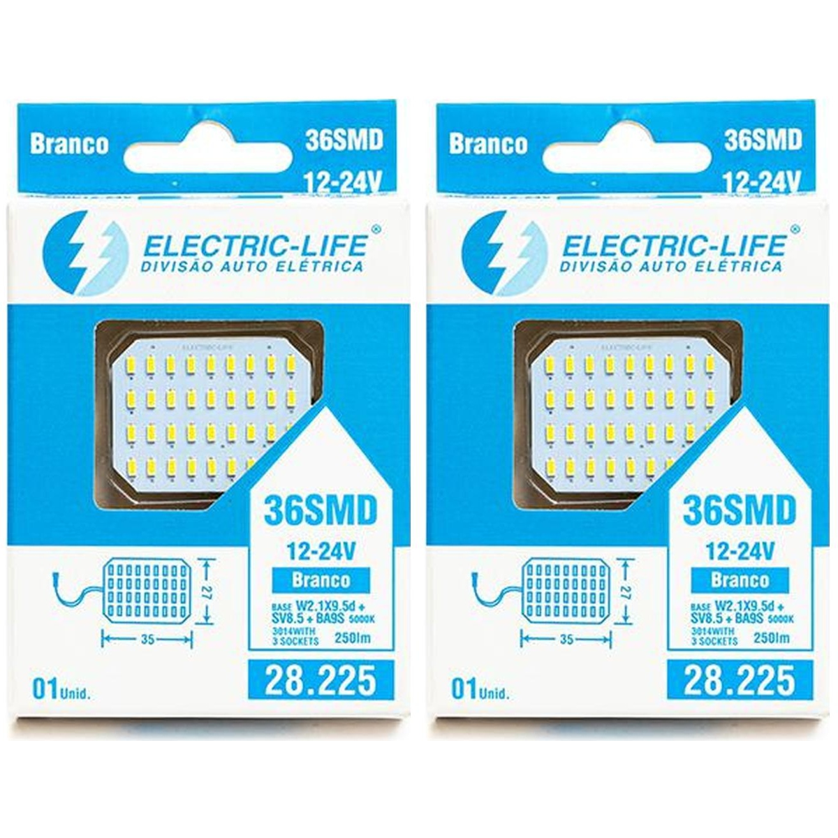 2 Lâmpada Led 3014 - Electric-Life - 28225