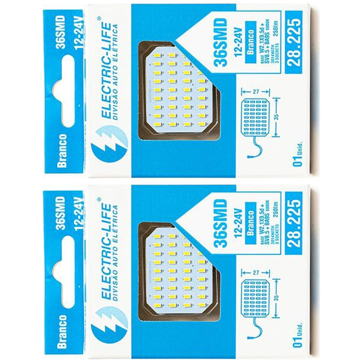 2 Lâmpada Led 3014 - Electric-Life - 28225