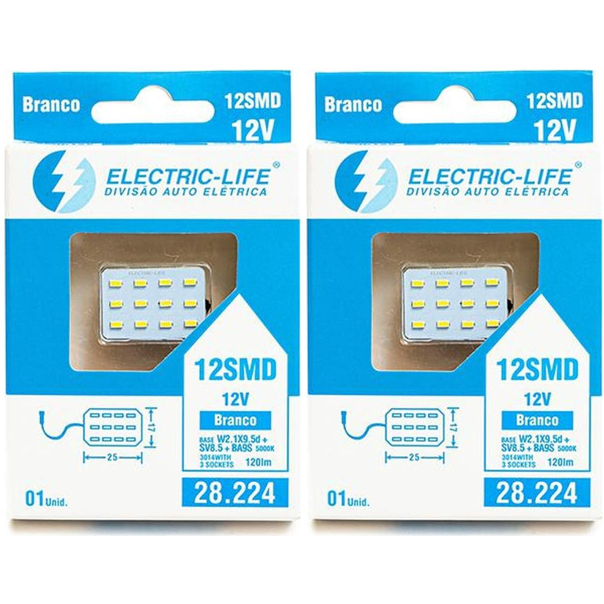 2 Lâmpada Led 3014 - Electric-Life - 28224