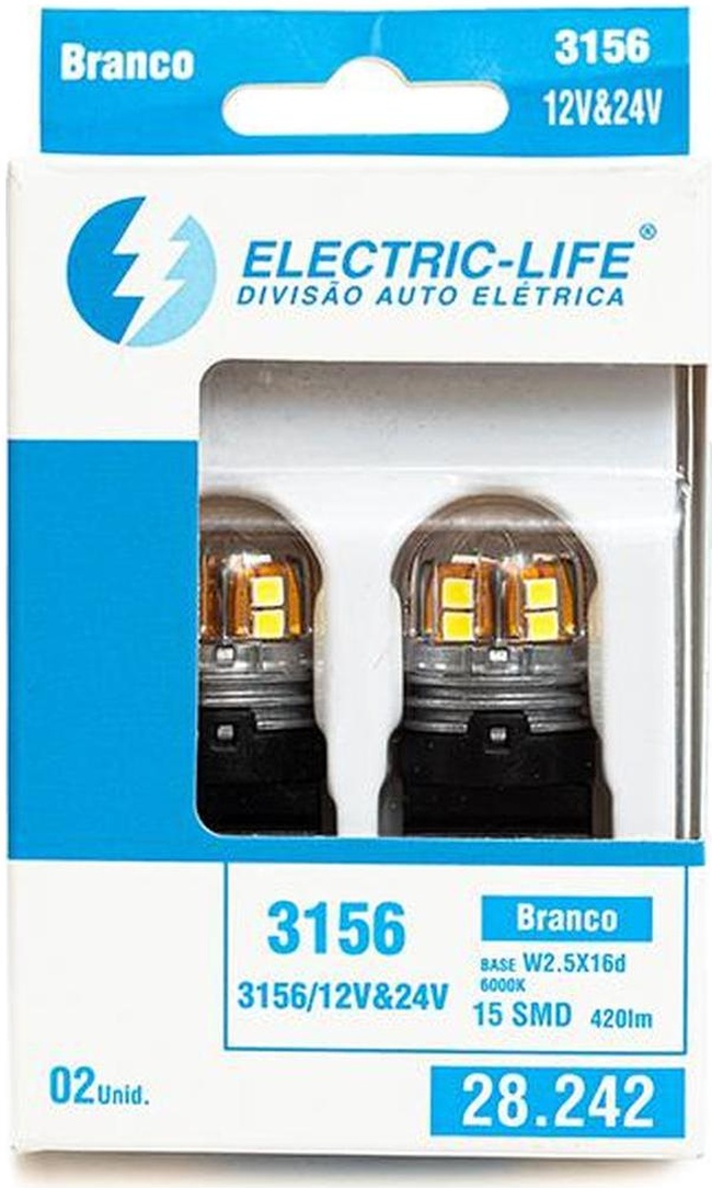 2 Lâmpada Led 3156 - Electric-Life - 28242