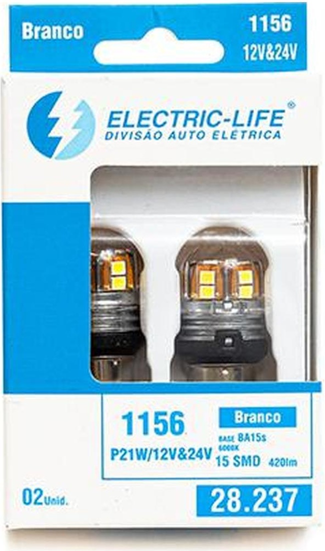 2 Lâmpada Led Ba15Sem - Electric-Life - 28237