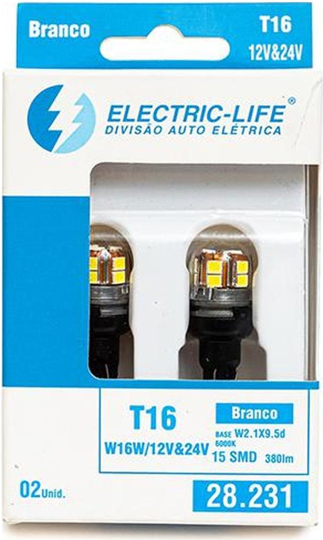 2 Lâmpada Led T16 - Electric-Life - 28231