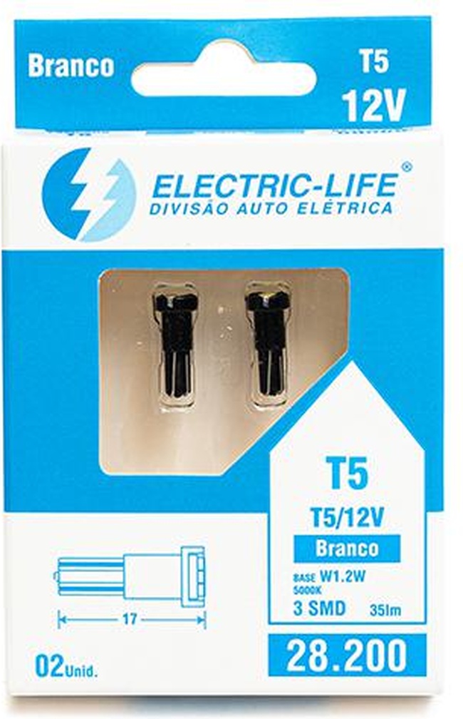 2 Lâmpada Led T5 - Electric-Life - 28200