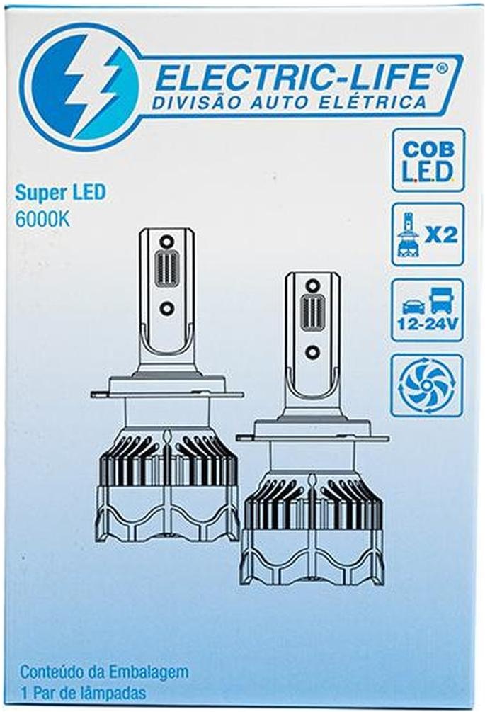 2 Lâmpada Super LED H1 - Electric-Life - 27200