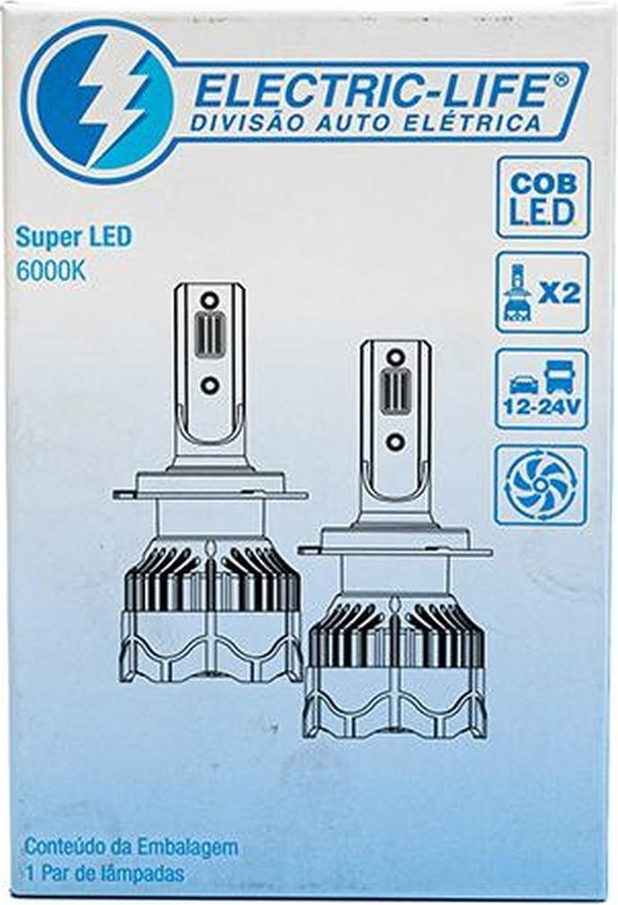 2 Lâmpada Super Led H4 - Electric-Life - 27202