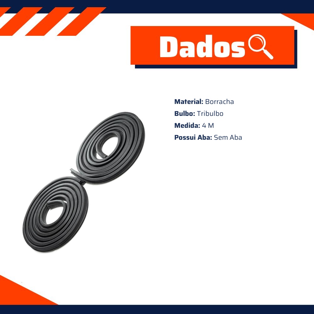 Par de Borrachas da Porta para Chevrolet Chevy 500 e Marajó - Uniflex - 37082