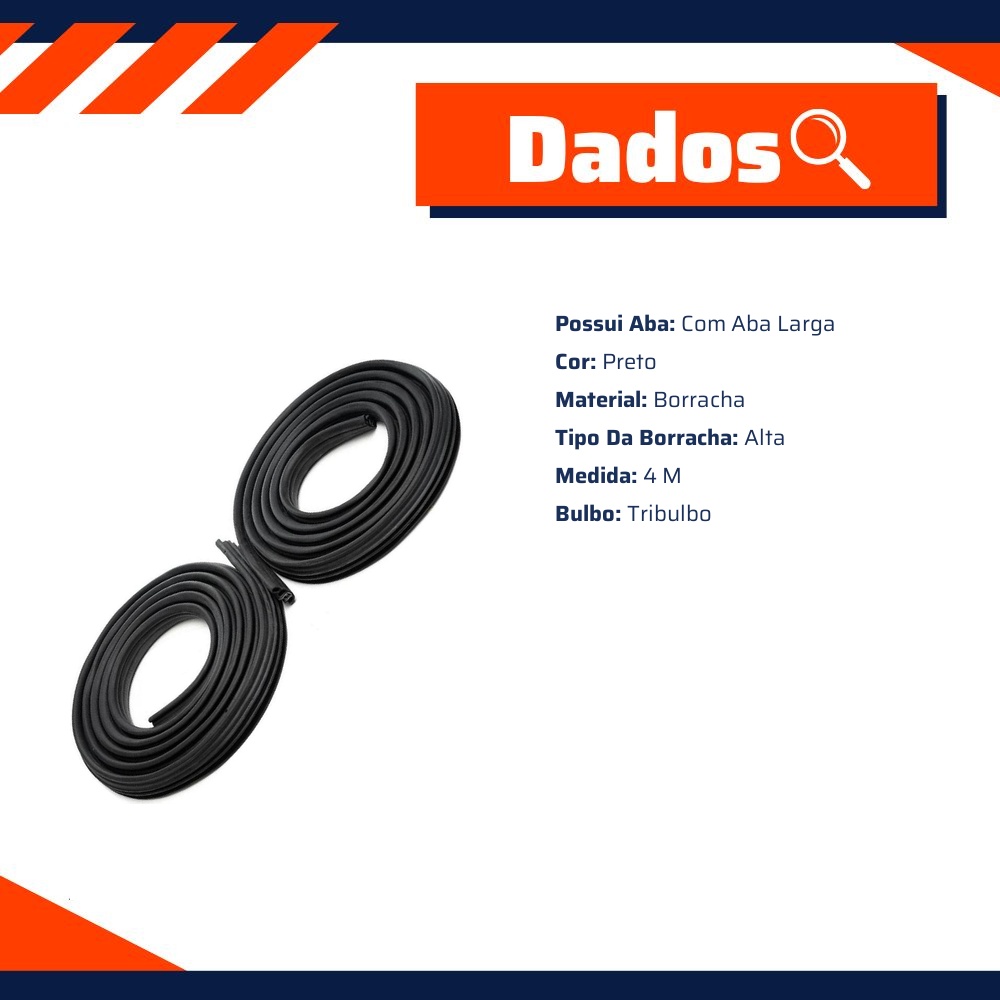 Par de Borrachas da Porta - Uniflex - 37084