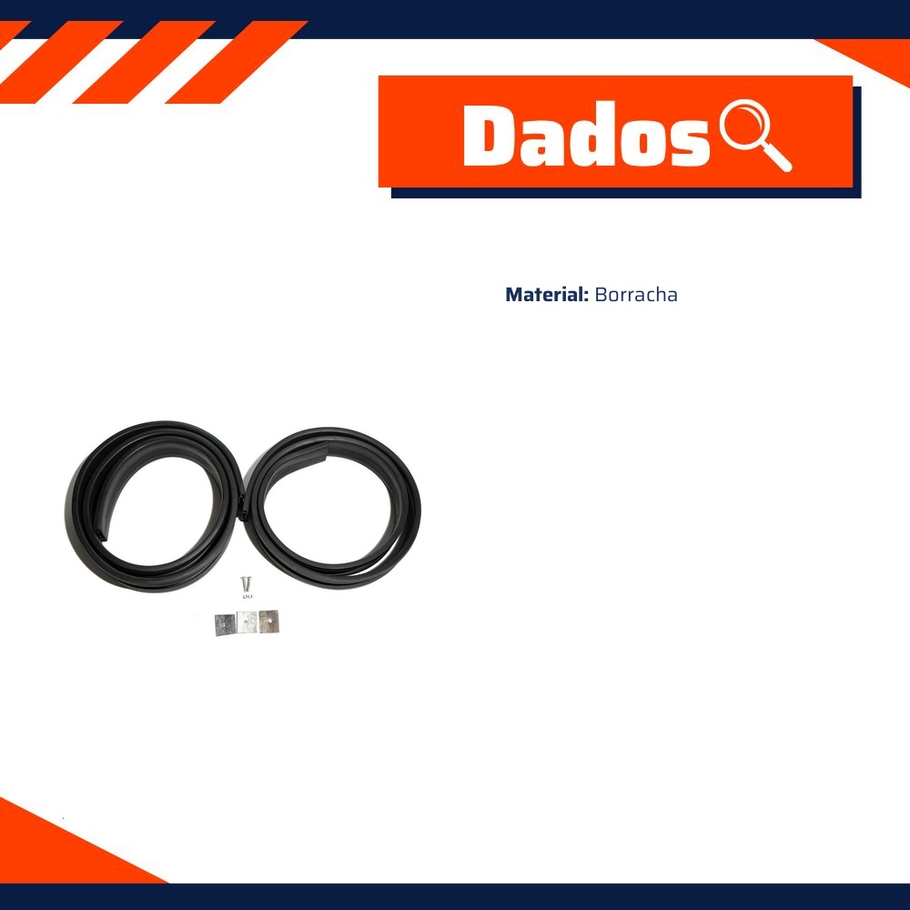 Par de Borrachas do Para-Choque para Volkswagen Brasilia e Fusca - Uniflex - 37720