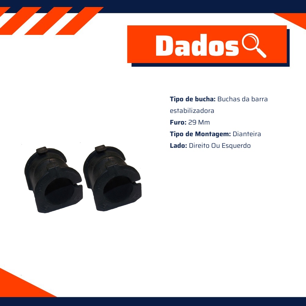 Par de Bucha da Barra Estabilizadora para Chevrolet S10 - Amortex - 35616