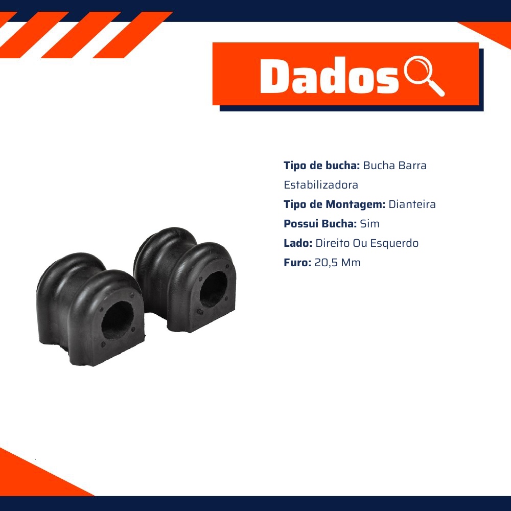 Par de Buchas da Barra Estabilizadora para KIA Picanto - Amortex - 34593