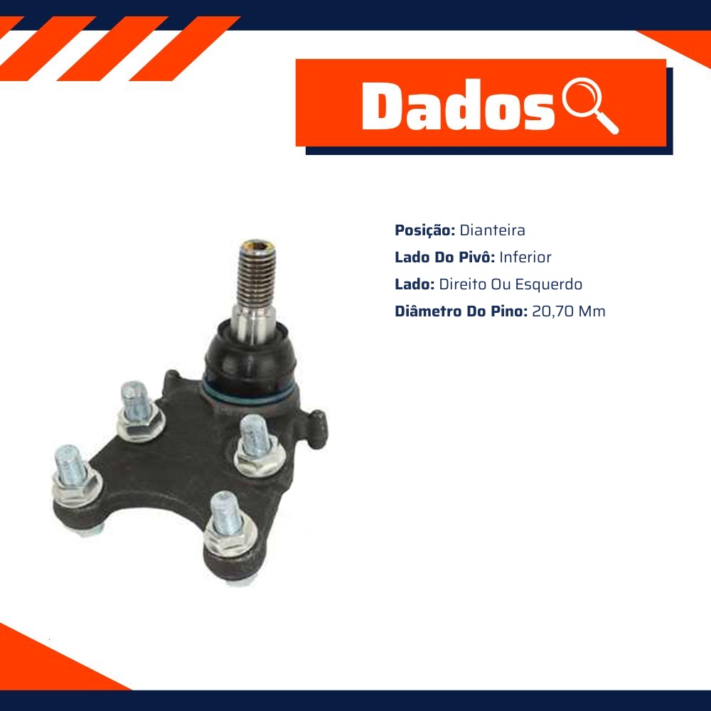 Pivô da Suspensão para Chevrolet S10 - Amortex - 53214