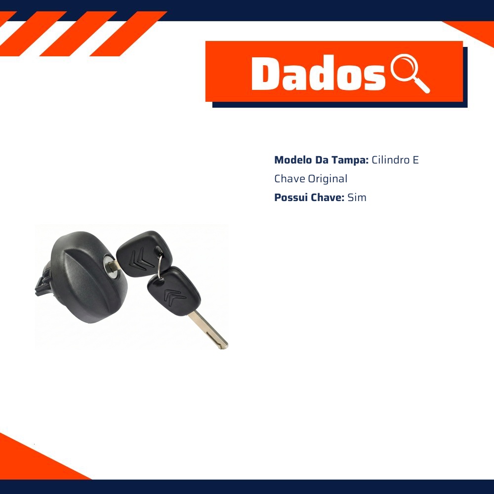 Tampa de Combustível para Citroen C3 - Unick - 10458