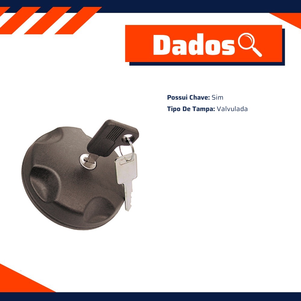 Tampa de Combustível para Chevrolet Caravan - Unick - 10270