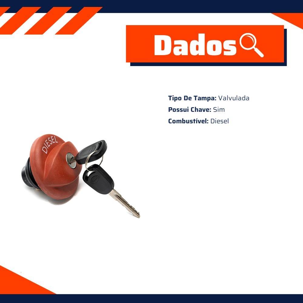 Tampa de Combustível para Ford Ranger - Unick - 10478