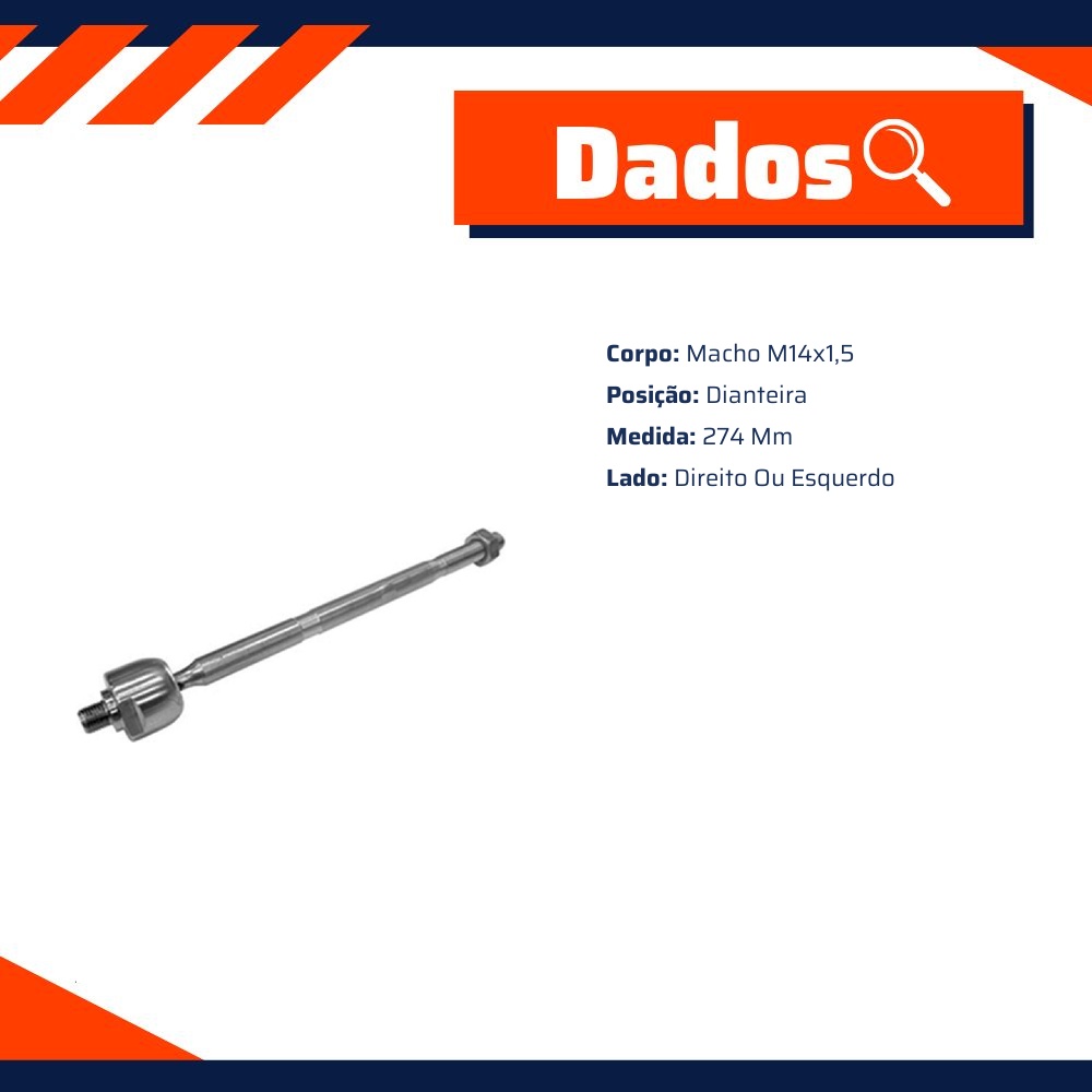 Terminal Axial para Fiat Linea e Punto - Amortex - 68320