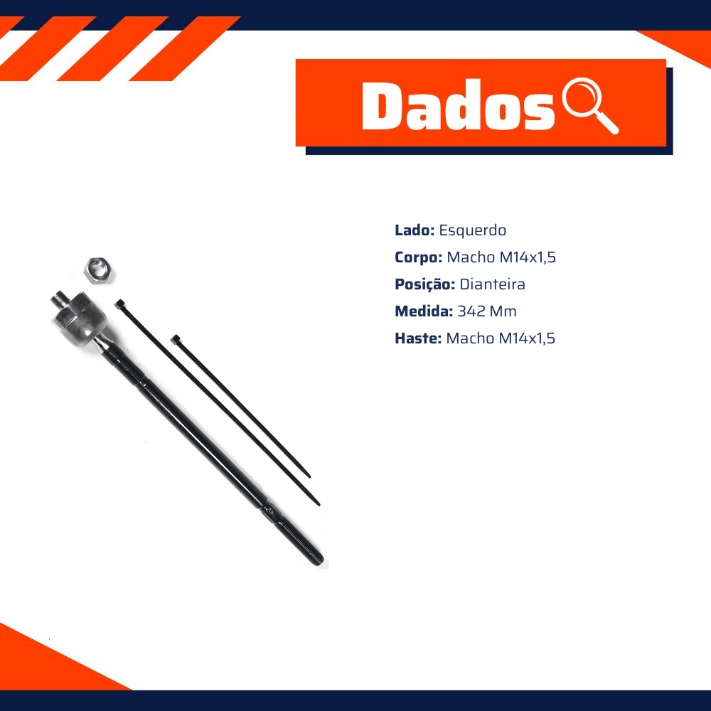 Terminal Axial para Mitsubishi ASX e Lancer - Amortex - 68443