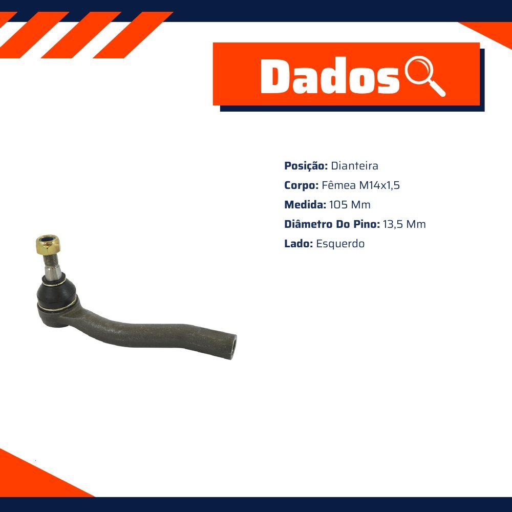 Terminal de Direção para Nissan Frontier - Amortex - 33145