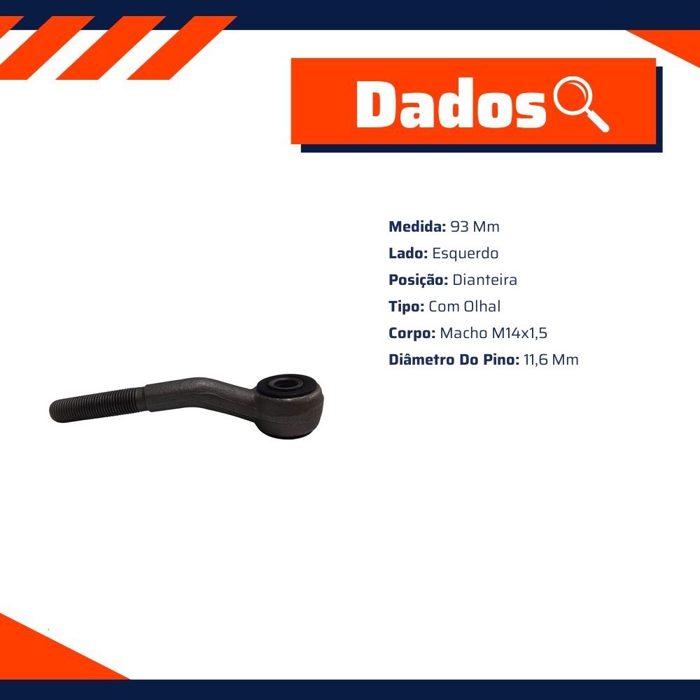 Terminal de Direção para Volkswagen Passat - Amortex - 33155